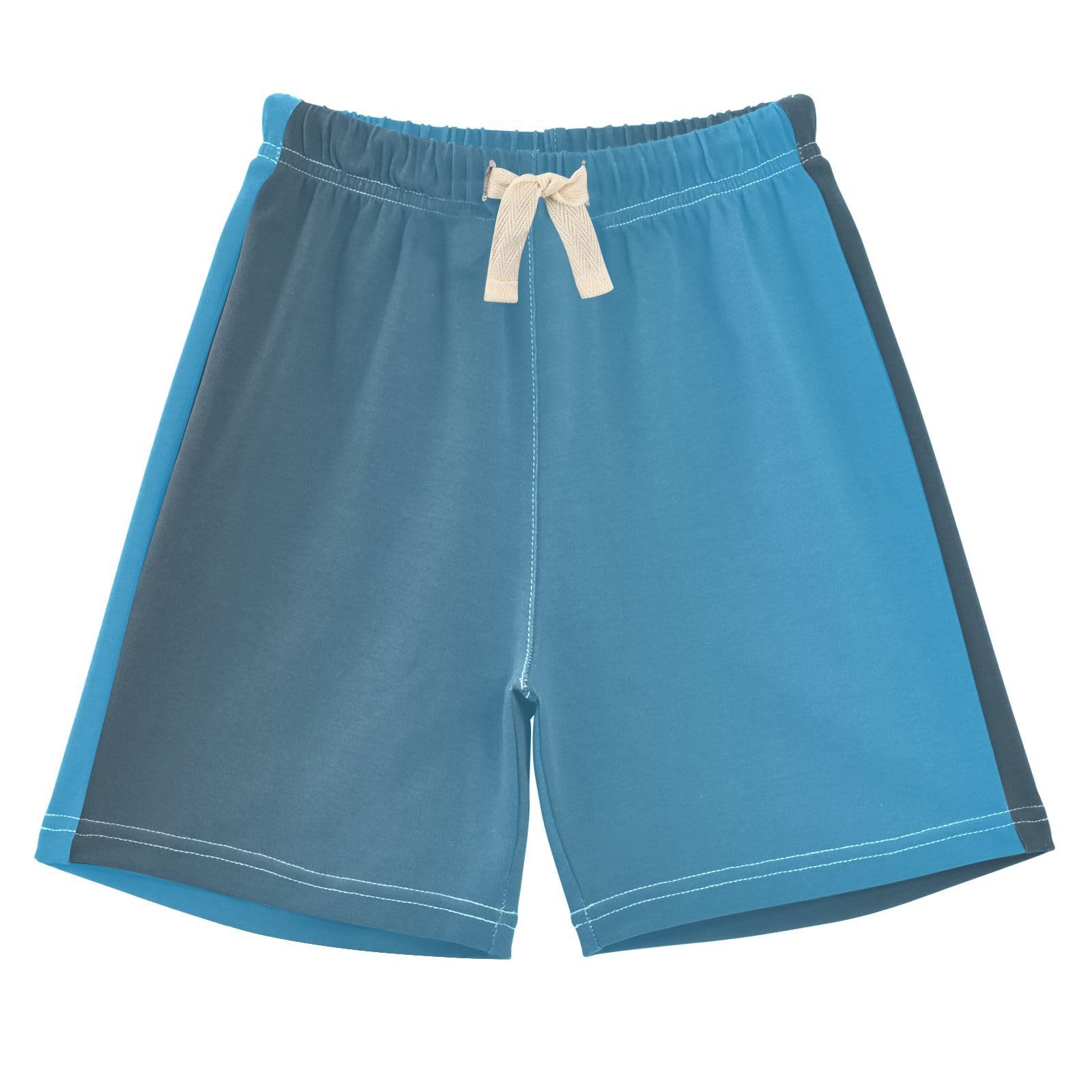 J JOYSAY Cyan Blue Gradient Toddler Baby Boy Shorts Pull-On Shorts with Drawstring Elastic Waist Kids Summer Casual Fashion Shorts for 5T Kids