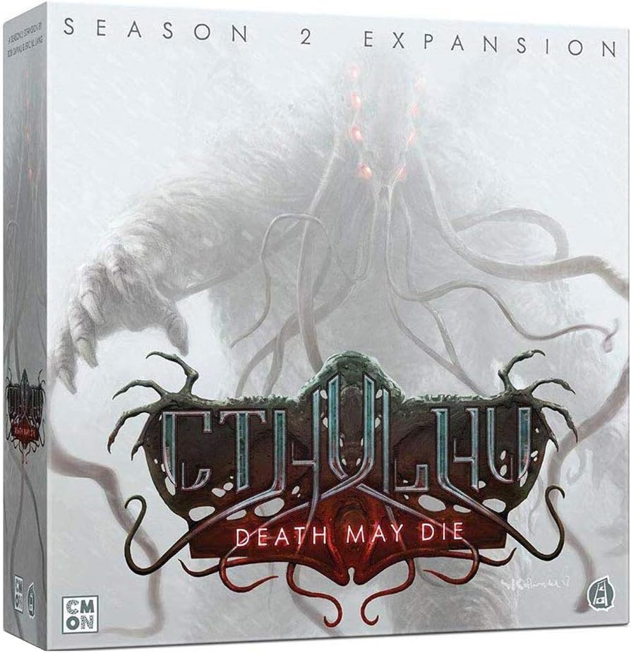 CMON Cthulu: Death May Die Season 2 Board Game Expansion - New Horrors & Heroes! Cooperative Mystery for Kids & Adults, Ages 14+, 1-5 Players, 90-120 Minute Playtime