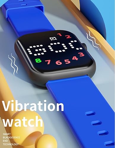 Miniatura 3 de Reloj despertador vibratorio recargable con recordatorio de píldoras silenciosas, reloj rastreador de fitness, con 8 mensajes personalizados