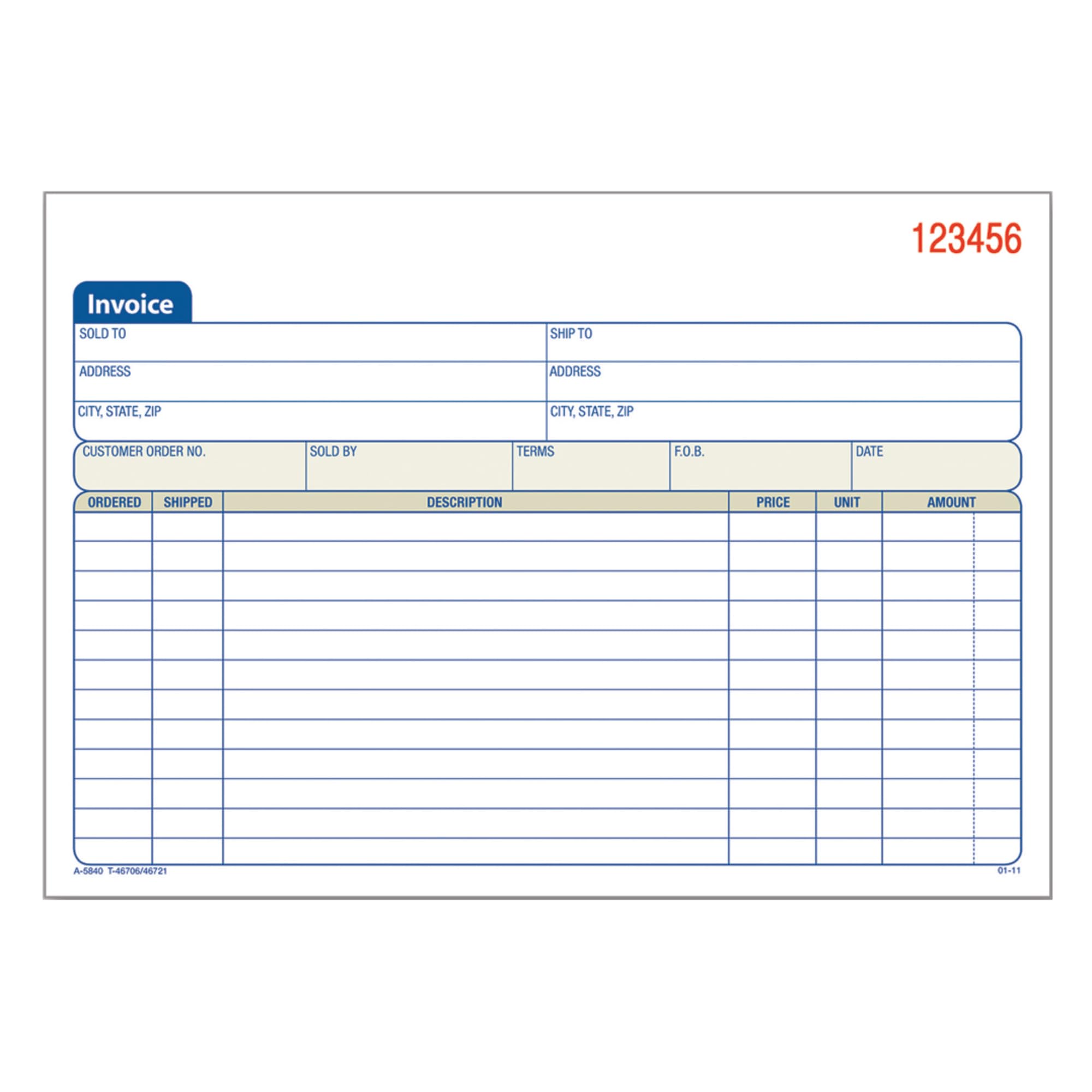 Amazon.com : Adams® Carbonless Invoice Books, 2-Part, 8 7/16" x 5 9/16 ...
