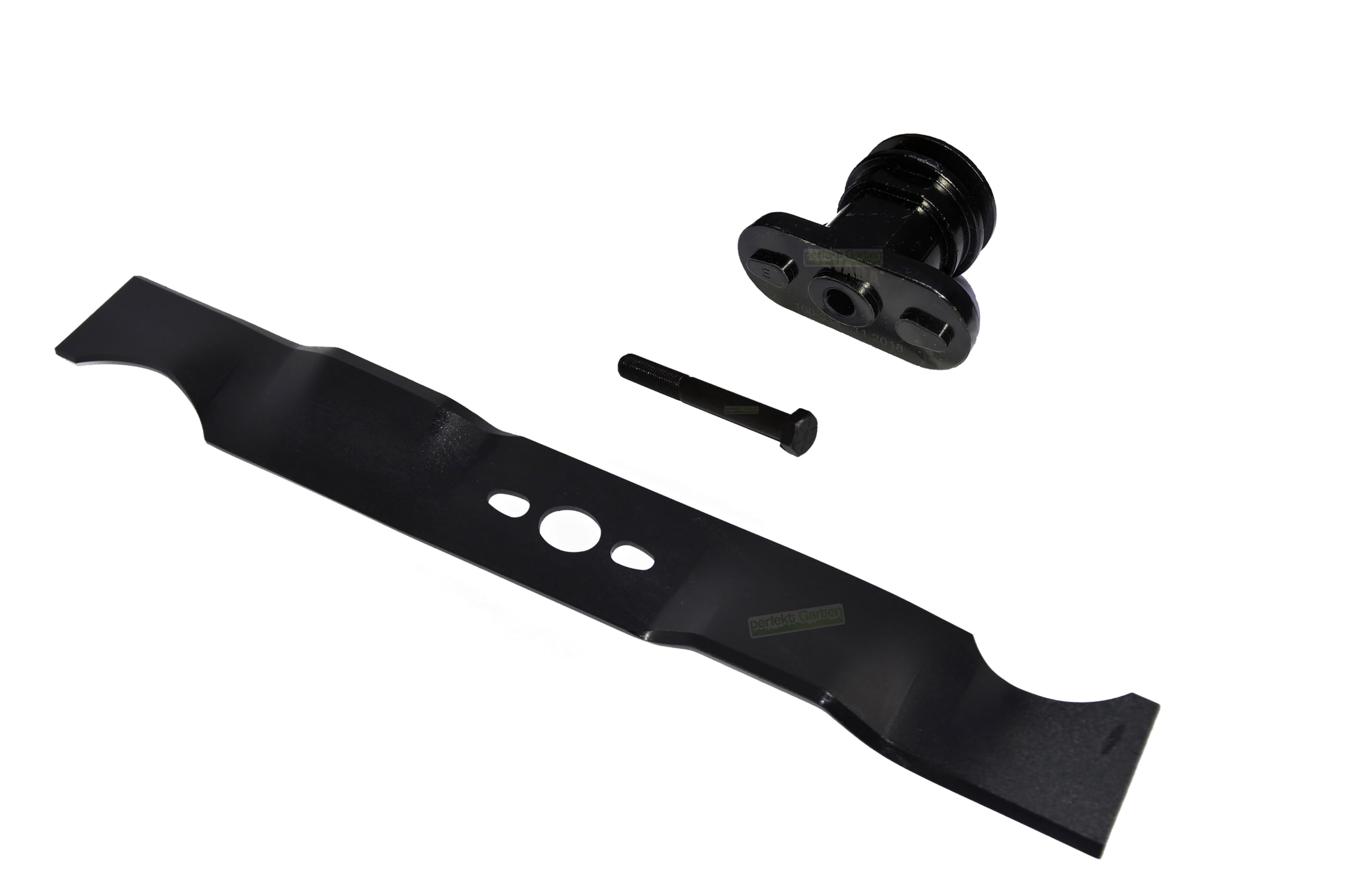 perfektGarten Lama da 51 cm + supporto lama + vite compatibile con tosaerba Fuxtec con azionamento