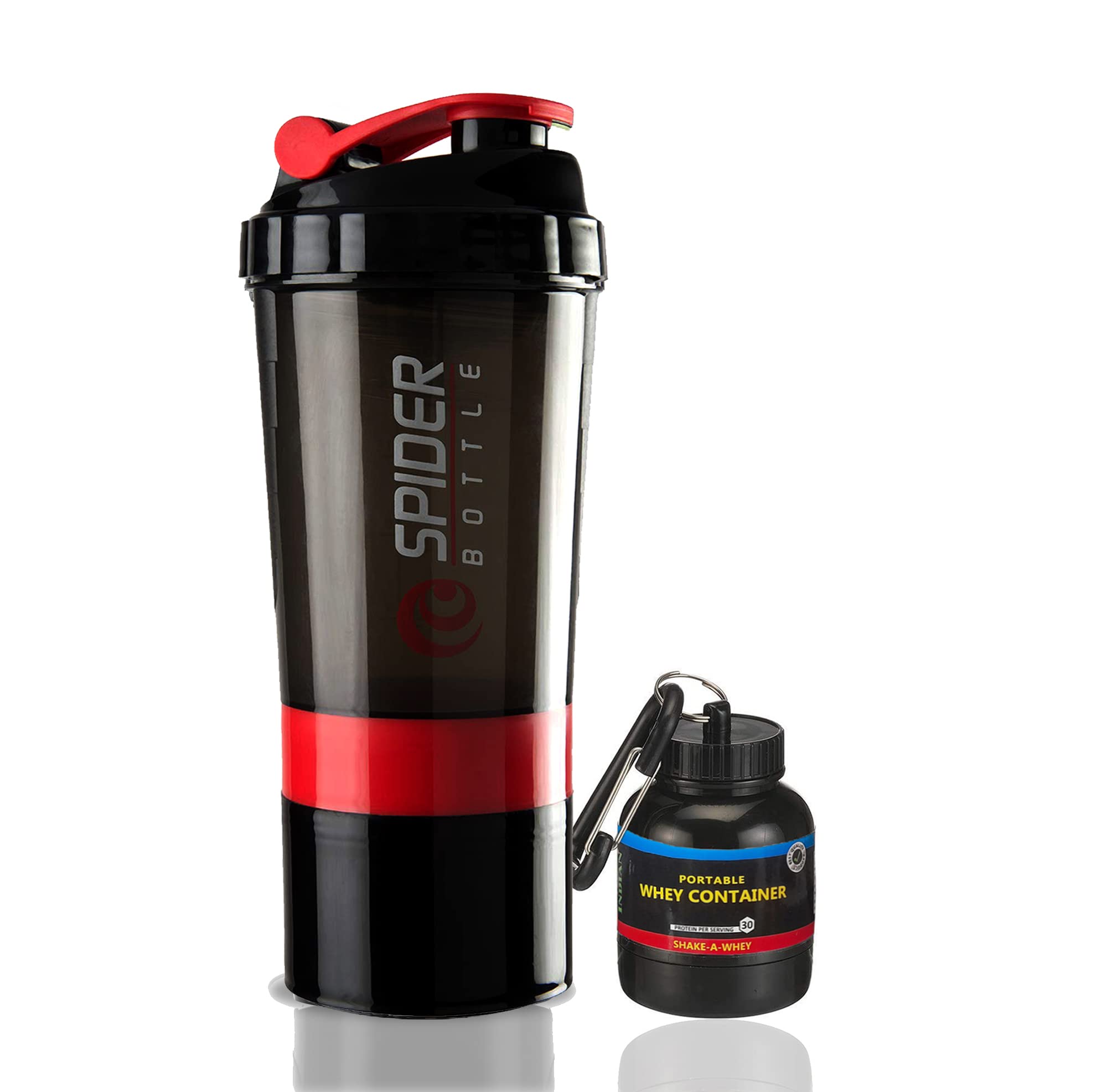 True Indian Amazing designer Protein Shaker Bottle With Wheyloader/Funnel|for Gym Workout Protein Gym Shaker Bottle, Cyclone Shaker, Gym Shaker Bottle, BPA-Free Material Shaker Bottle 500ml (Red)