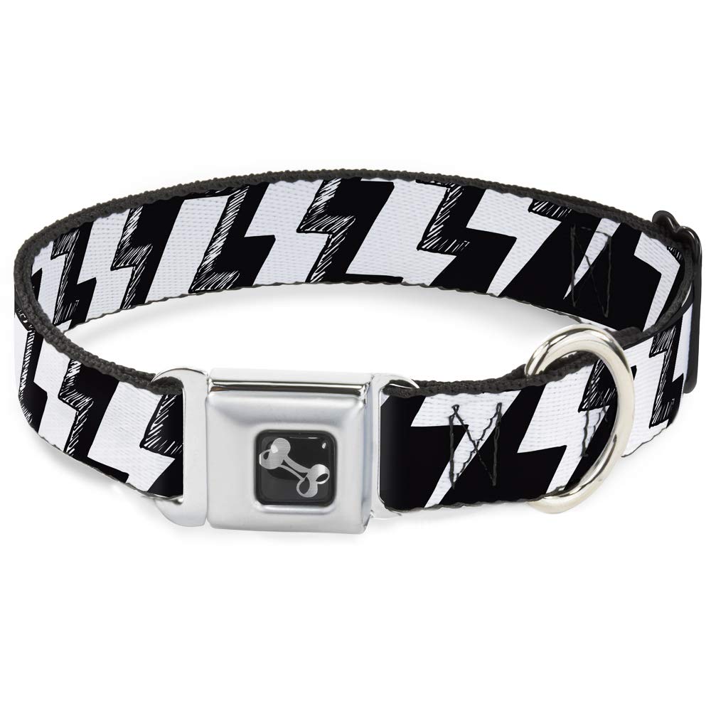 Collier pour chien Buckle Down éclairs large et ajustable pour grand confort