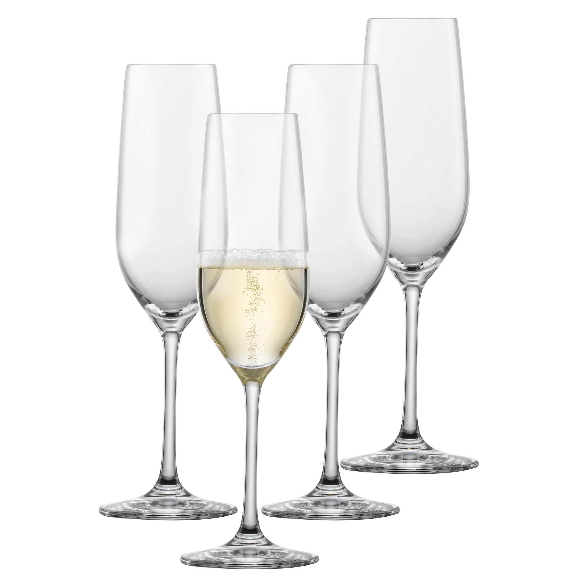Schott Zwiesel Champagne Glasses Forté (Set of 4), Timeless Prosecco Glasses with Mousse Point, Dishwasher-Safe Tritan Crystal Glasses, Made in Germany (Art. no. 123616)