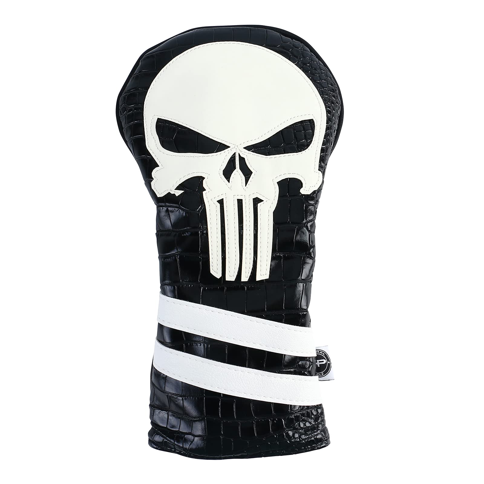 Yopral 460cc Driver Golf Club Head Covers Punisher Glown Stylish Durable Crocodile PU Leather Headcovers for Golf Clubs Cool Golfers Gift