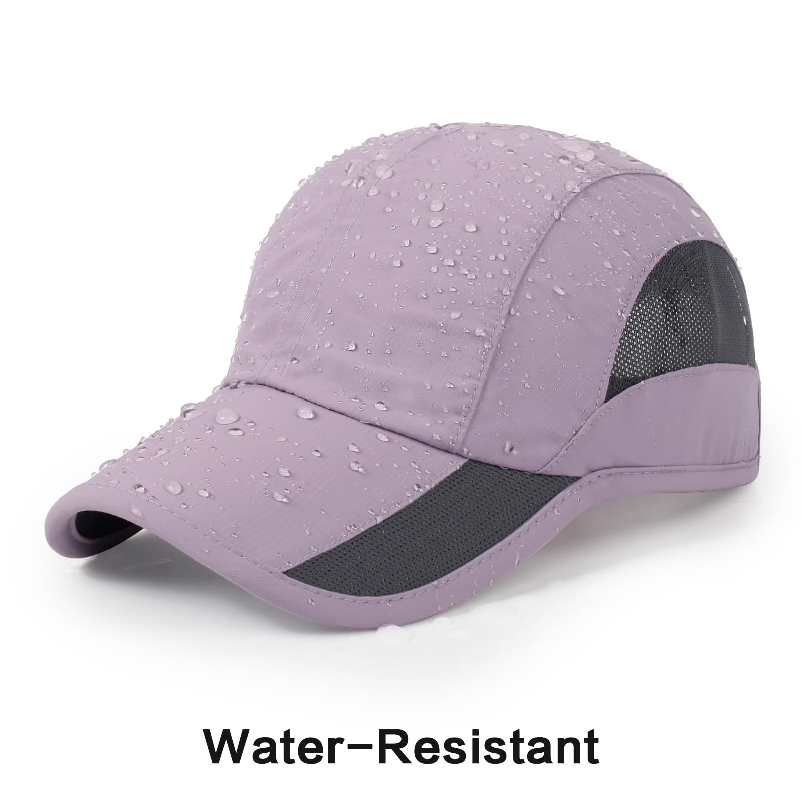 HH HOFNEN Gorra de béisbol de secado rápido sin estructura para correr, resistente al agua, UPF 50+, de malla, para hombre y mujer