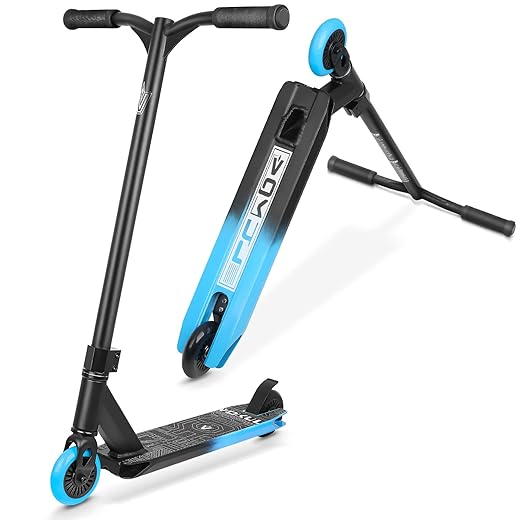 VOKUL Complete Pro Scooter for Kids Boys Girls Teens Up 6 Years - Freestyle Tricks Pro Stunt Scooter(Blue)