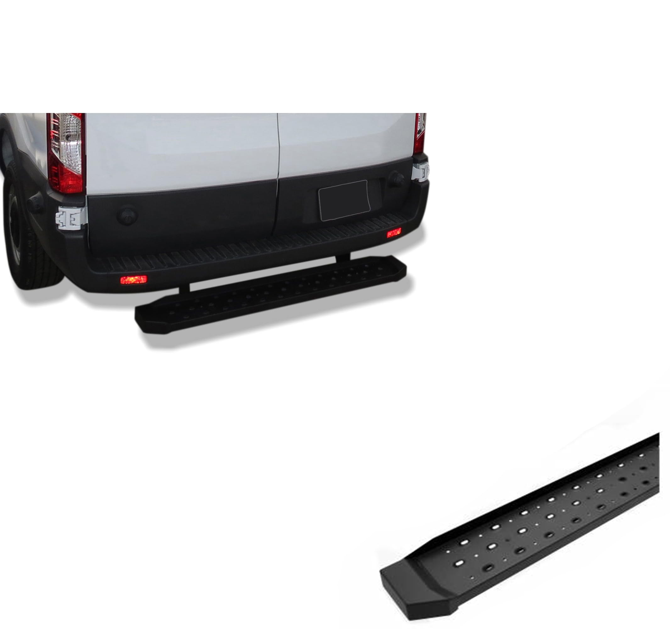 Black Horse Spartan Rear Step Board Black Compatible with 2012-2016 Nissan NV1500|2012-2016 Nissan NV2500|2012-2023 Nissan NV3500-8NINVA