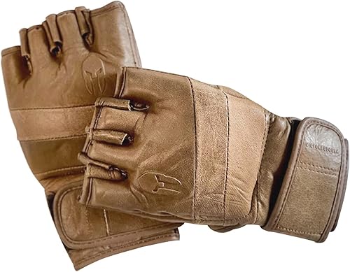 Miniatura 6 de Victorbudo USA MMA Gloves Grappling Sparring Maya Hide Leather Boxing Gloves Muay Thai Martial Arts Training Half Finger Adjustable Kickboxing Gloves