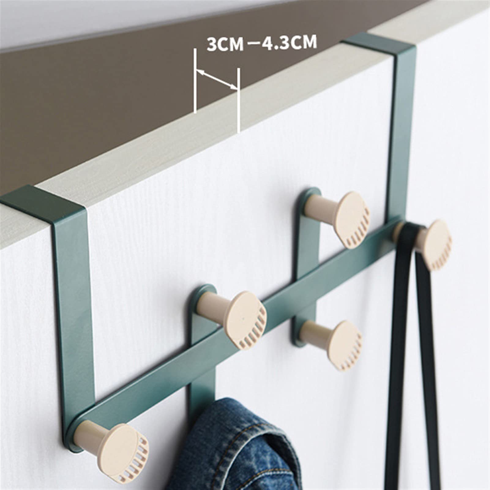 CFWSHJ Percheros Perchero para Colgar en la Pared Gancho para Puerta Perchero Gabinete de Cocina Soporte de Almacenamiento Hogar Toalla de baño Estante para Colgar Gancho de baño (Color: B)