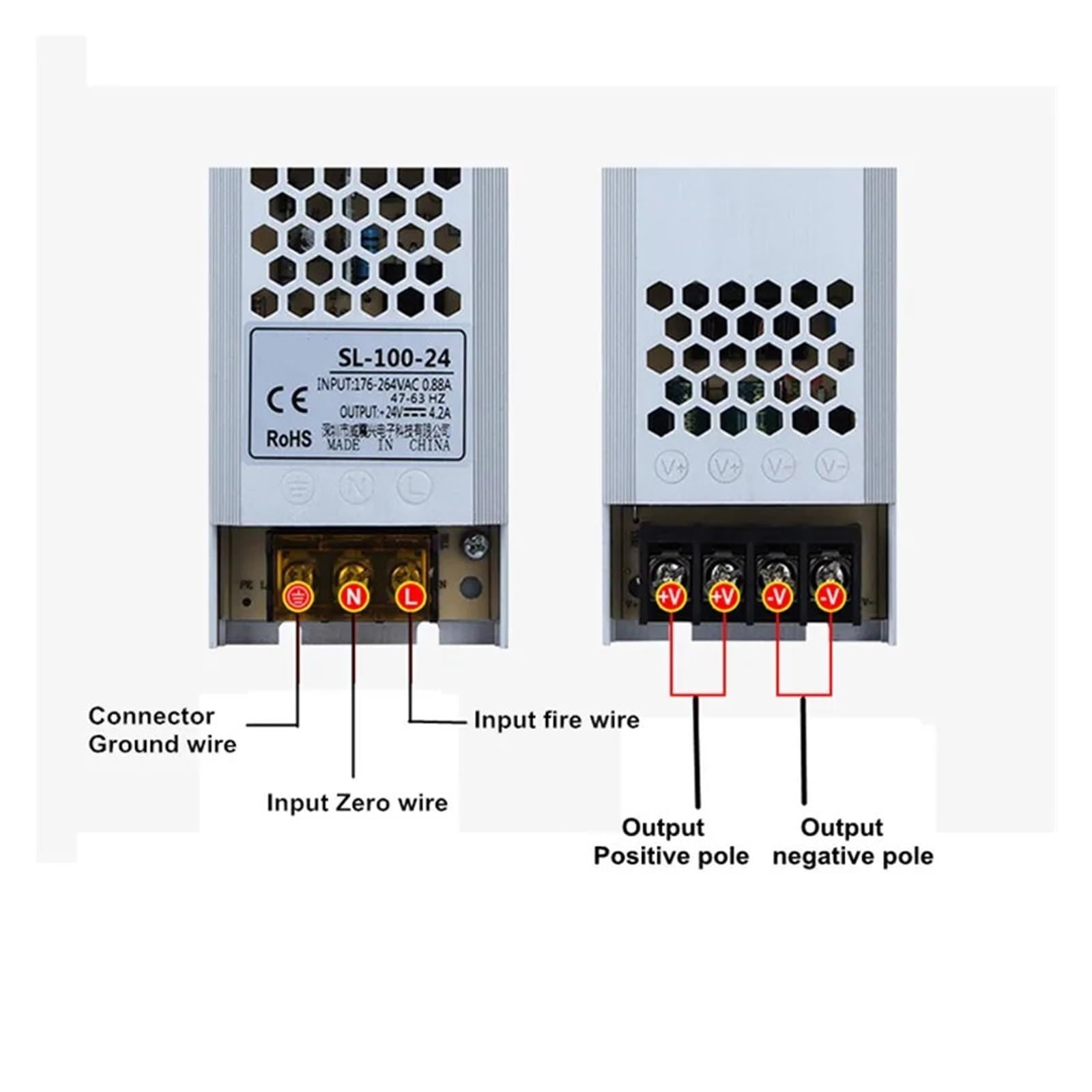 Zasilacz impulsowy ze sterownikiem napięcia stałego AC-DC, wąski rozmiar pasków, 12 V, 5 A, 8, A, 15 A, 25 A, 33 A, AC 220 na DC1 (24 V 17 A)