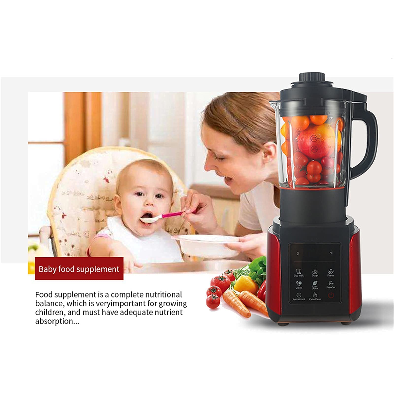 ERoomQ Juicer,Large-Caliber Fruit and Vegetable Juicer,Functional Household Slag Juice Separator,Automatic Separation of Slag Juice