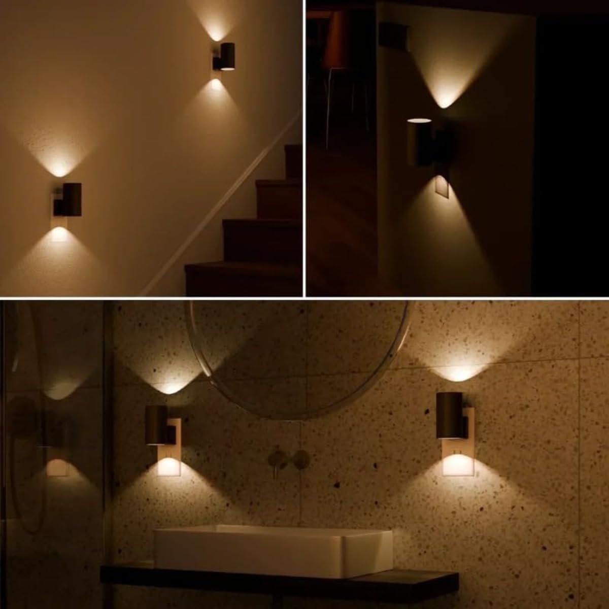 The Light Supplier PLUGIFY One, Moderne Steckerlampe mit Fernbedienung, 3 Lichtfarben, für Flur Bad und Schlafzimmer (Weiß,2 Stück)