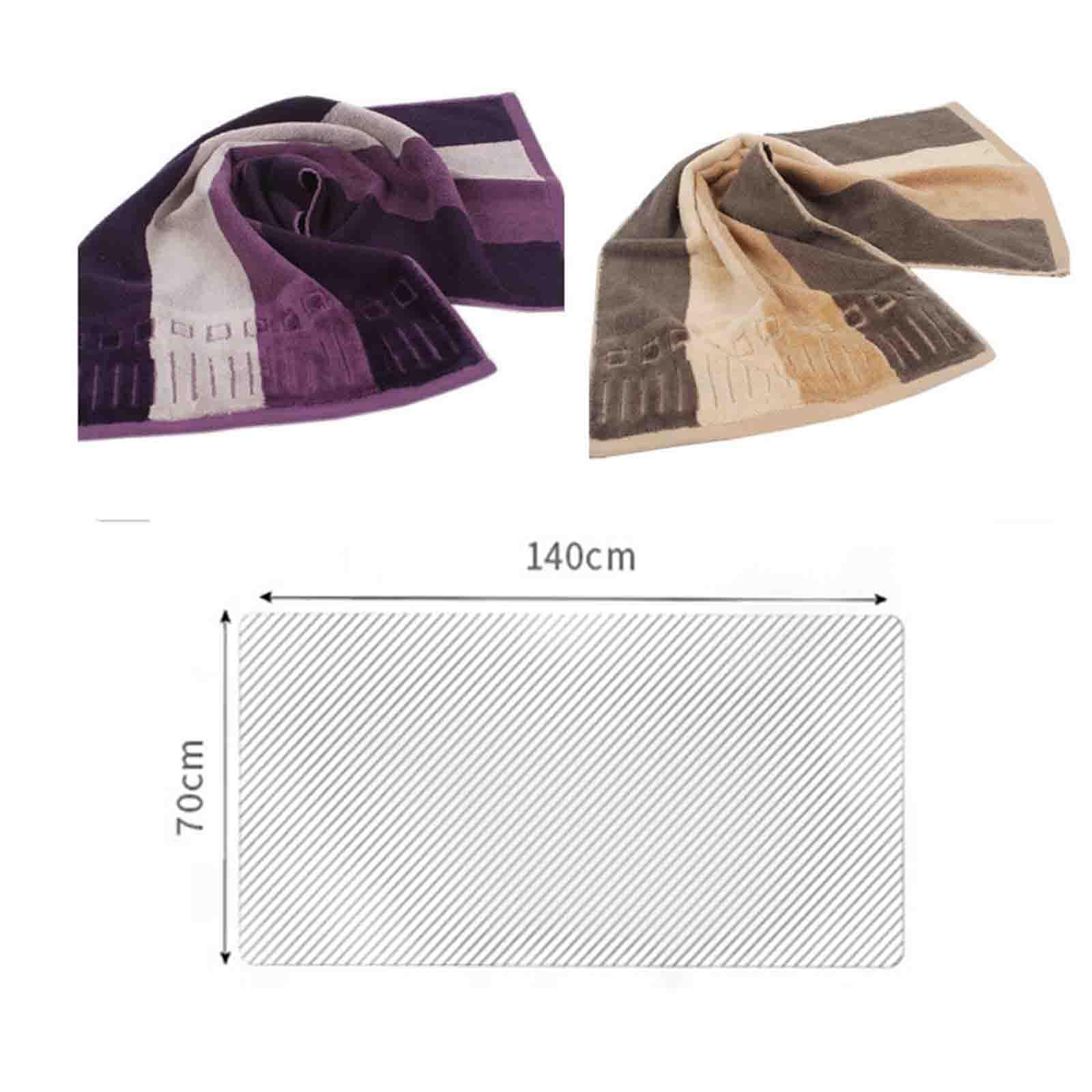 JUSHZ Asciugamani Bagno Lavette Asciugamano Doccia Grande Telo Bagno Towels Grandi Cotone Microfibra Donna Uomo Cotone Spesso Il Tessuto Assorbente è Morbido Regalo (140x70cm,Purple)