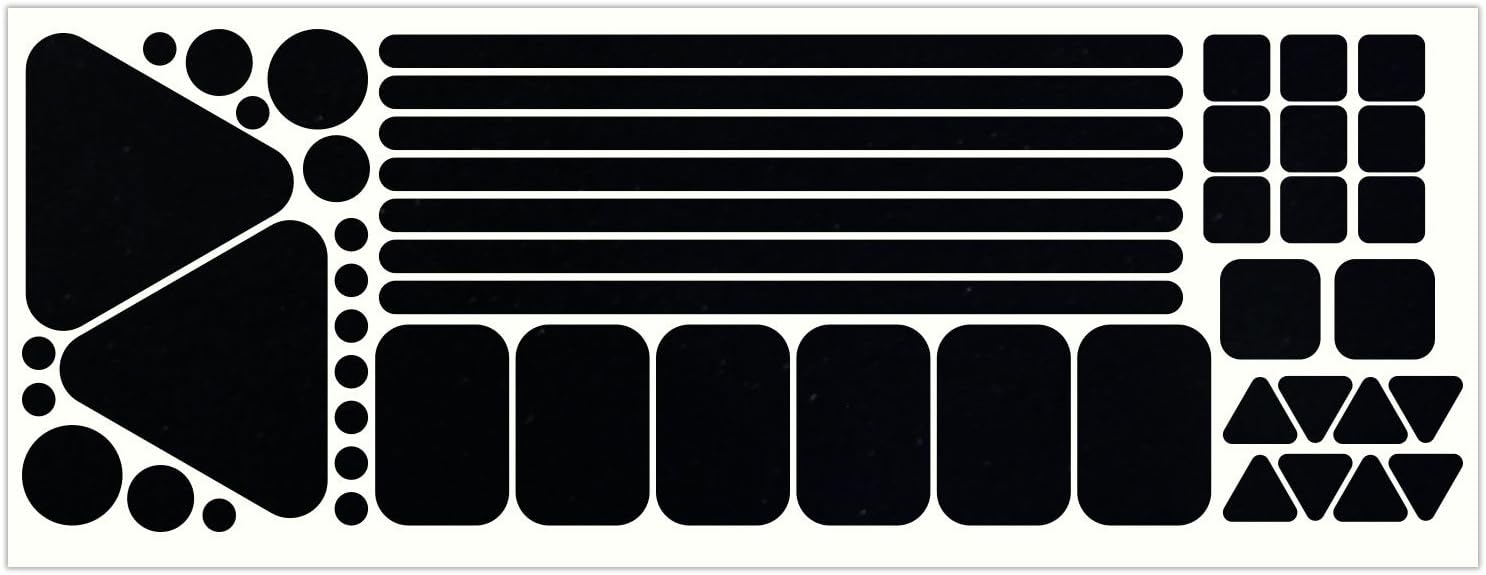 LiteMark Reflective Sticker Pack – Bicycle, Motorcycle & Helmet Reflectors for Safety & Night Visibility (Black, Pack of 51 Pcs)
