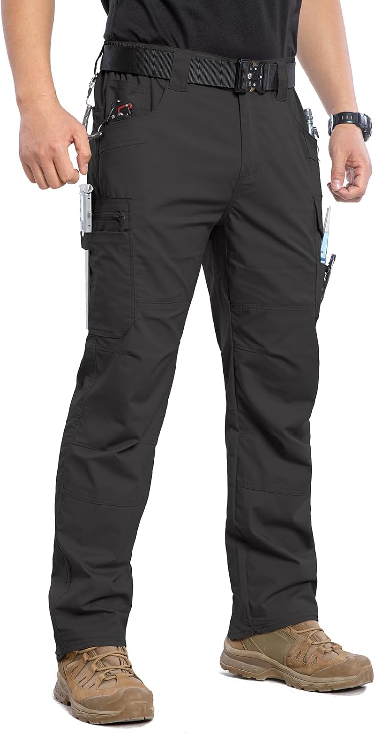 CARWORNIC Men's Stretch Ripstop Work Pants Water Resistant Flex Cargo Pants Lightweight EDC Operator Tactical Utility Pants - Image 2