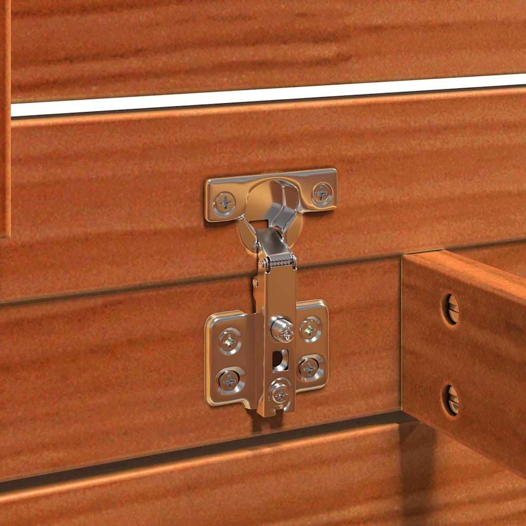 Scatola portaoggetti in legno marrone cerato, 101 x 50,5 x 46,5 cm, per giardino, balcone, terrazza, con spazio e cuscino, resistente alle intemperie, richiudibile