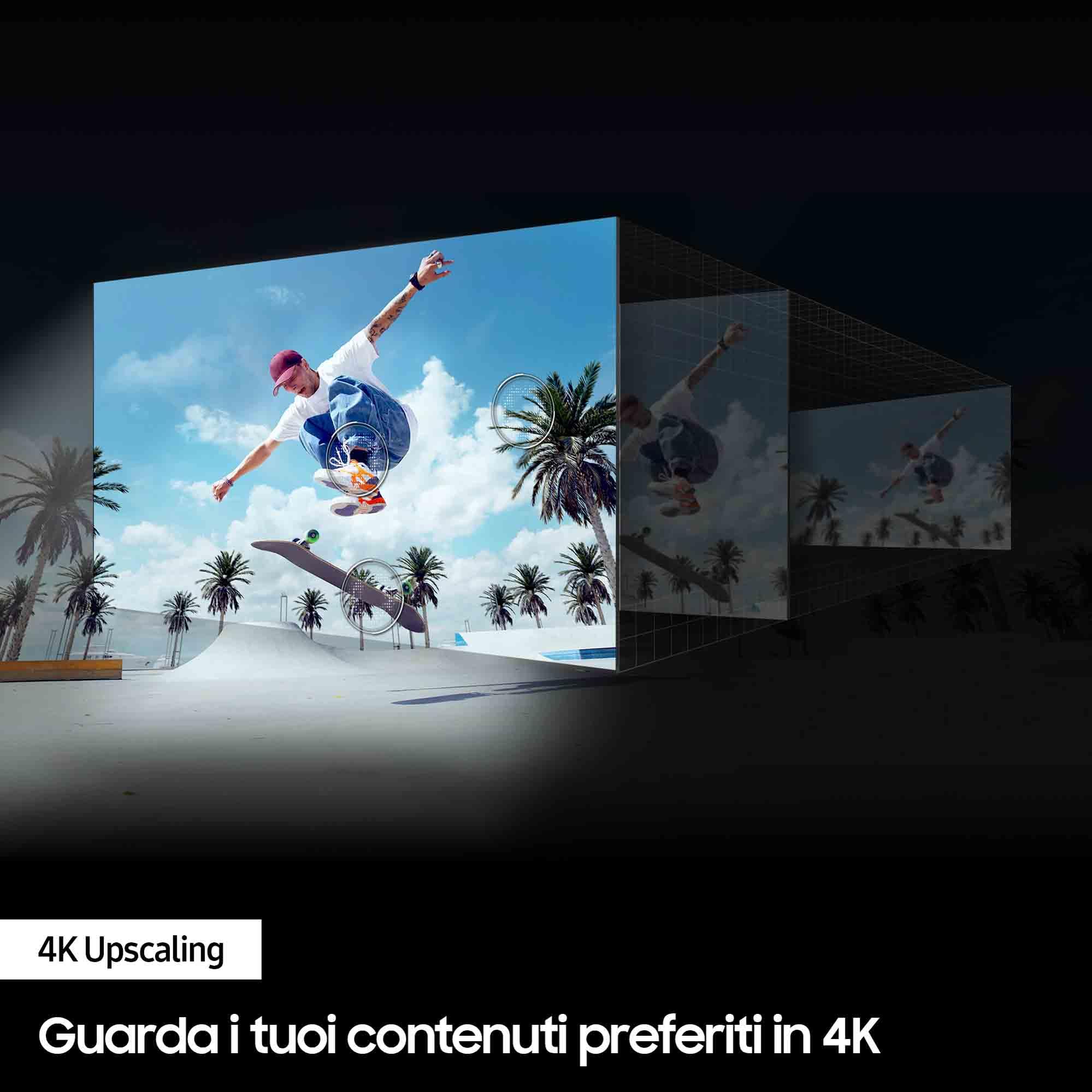 Samsung Smart TV 43" QE43Q64DAUXZT QLED 4K Upscaling, Processore Quantum 4K Lite, AirSlim Design, DVBT-2, Q-Symphony & OTS Lite, Gaming Hub, Ultimate UHD Dimming, Titan Gray 2024 [Amazon EXCL.]