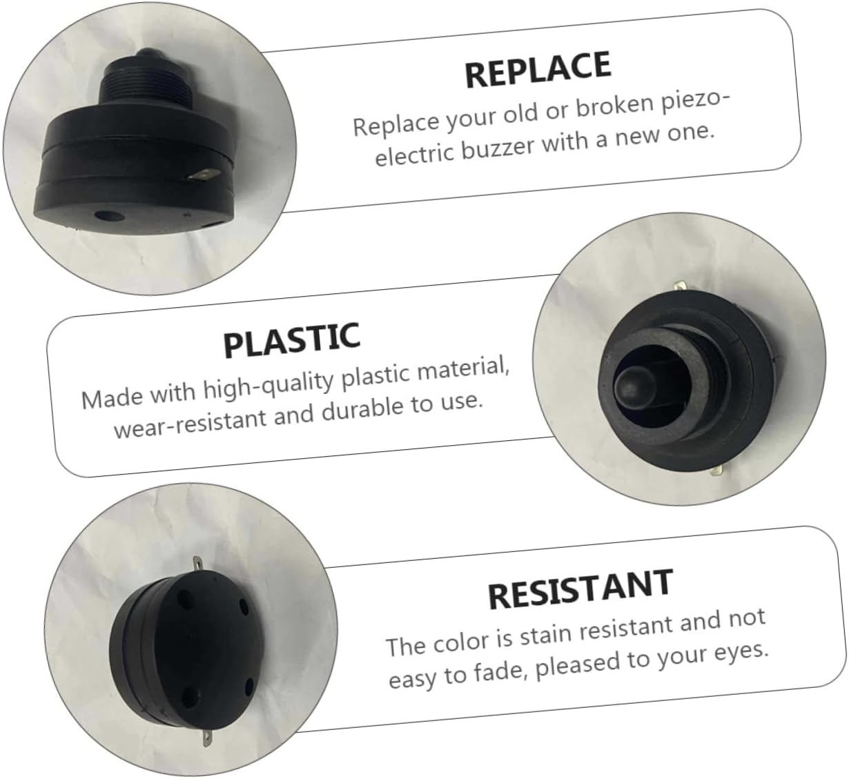 Ciieeo 6pcs Piezoelectric Head Adapter Car Tweeter Horn Replacement Auto Audio Tweeter Speakers