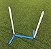 Cool Runners Agility Weave Poles Adjustable 6 Pole Set with Carrying Case and Grass Stakes, Blue/Yellow, 1 Count (Pack of 1)