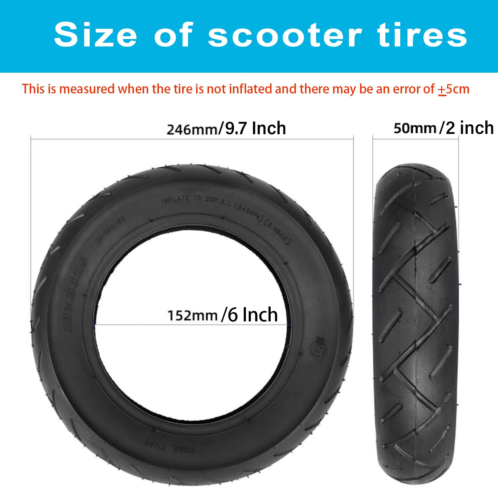Amazon.com: 10X2.125 Inch Inner & Outer Tube tire for Electric