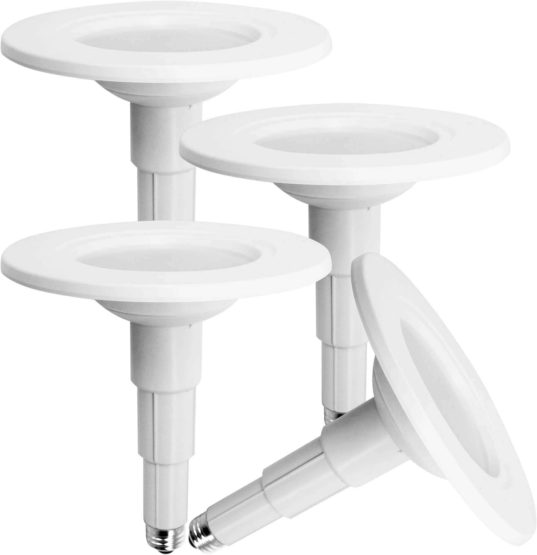 5/6 Inch LED Can Lights Adjustable Recessed Retrofit Downlight,12W=60W,2700K Soft White,800LM,Dimmable,ETL Damp Rated Replacement Recessed Lighting Install,Flat Trim,E26 Base,4-Pack