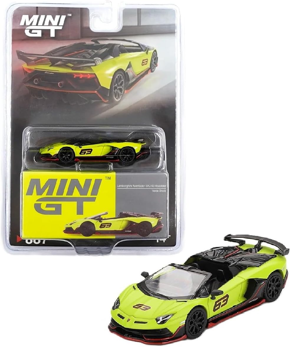 Diecast Model Car Compatible with Mini GT 1:64 Lamborghini Aventador SVJ 63 Bianco Asopo Limited Edition MGT00842