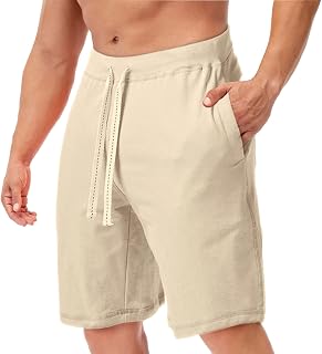 LindoMaker Shorts for Men Cargo Stretchy Bermuda Shorts Comfortable Hiking Shorts Quick Dry Running Shorts
