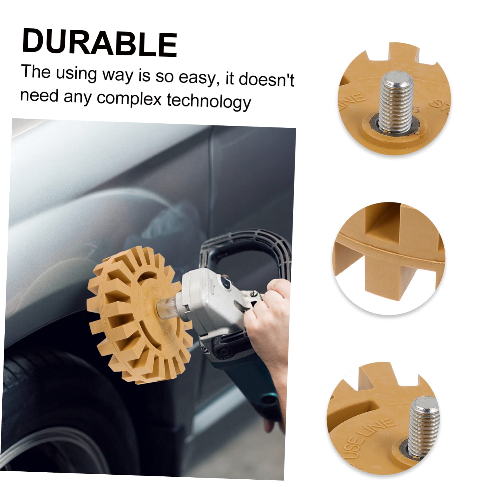 VILLCASE 8pcs Eraser Wheel Decal Remover Adhesive Remover Decal Removal Tool Rubber Wheel Sticker Remover Decal Pinstripe Remover Sticker Remover Supply Tool Sponge Random Color