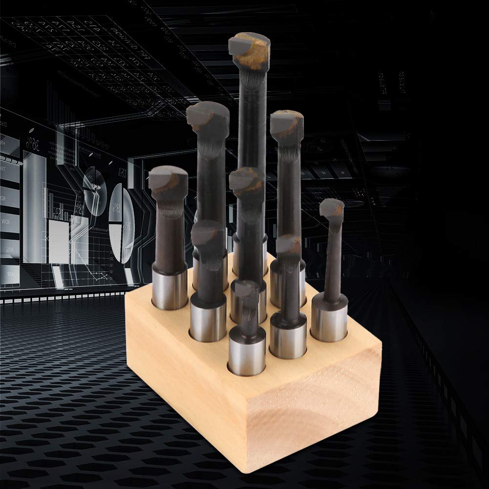 9pcs HSS Material 1 2 Round Shank Boring Bar Set Different Lengths Welded Type Thicker Handle for Boring Machine Lathe or Milling Machine