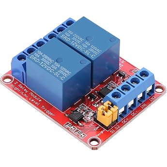 Keenso 2 Channel Relay Module Relay Card with Optocoupler Low Level Trigger Expansion Board for 5V/12V/24V 12V