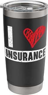 I Love Insurance Agents Occupation Job Profession Stainless Steel Insulated Tumbler