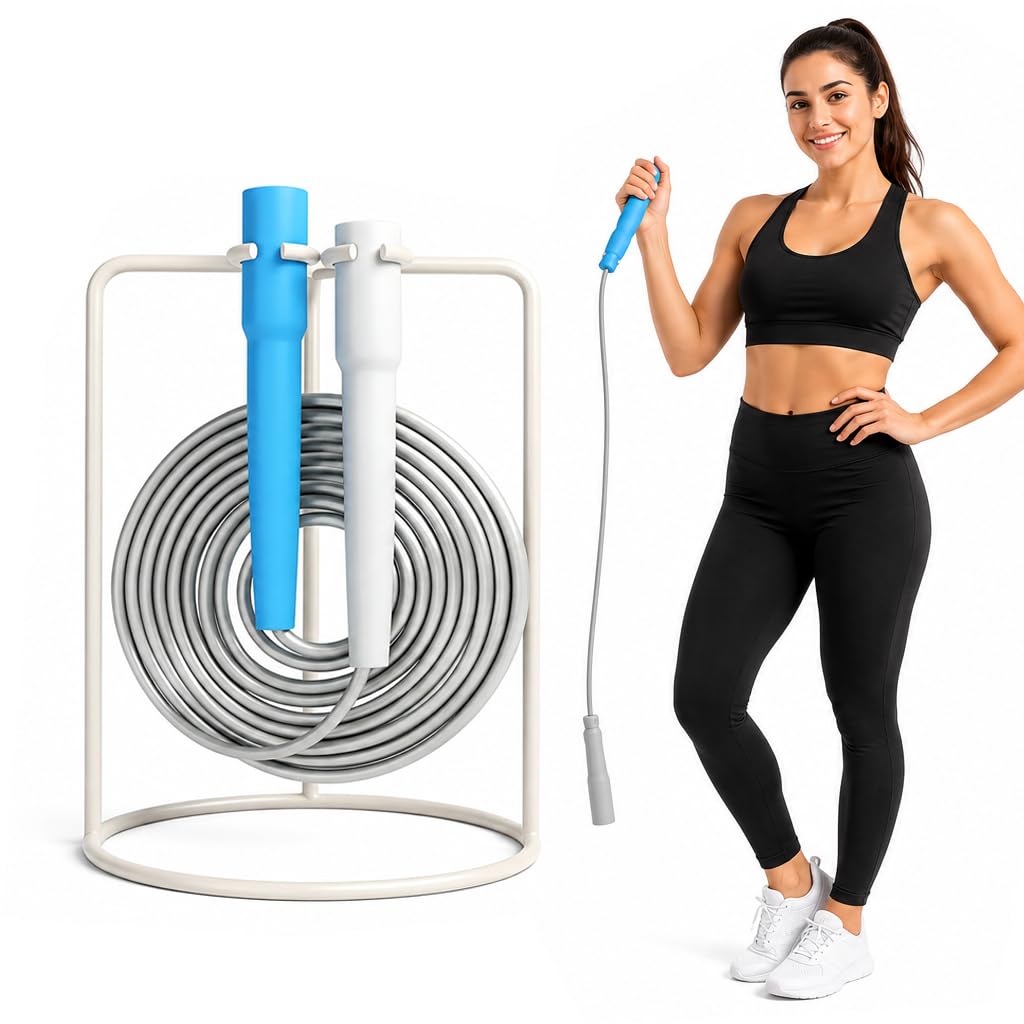 Skipping Rope Adjustable Tangle-Free Anti-Slip Grip Speed Skipping Rope-image-26