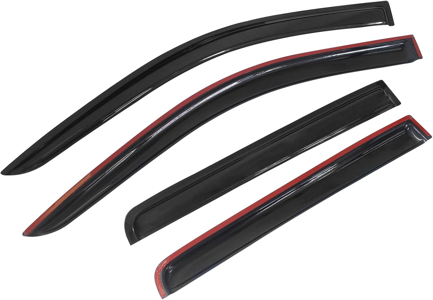 Window Visor Compatible with 2007-2017 Jeep Compass, Slim Style Acrylic Smoke Tinted 4PCS Sun Rain Shade Guard Wind Vent Air Deflector by IKON MOTORSPORTS