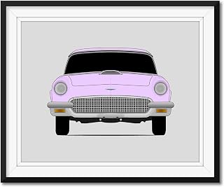 Ford Thunderbird (1955-1957) 1st Generation Inspired Poster Print Wall Art Decor Handmade