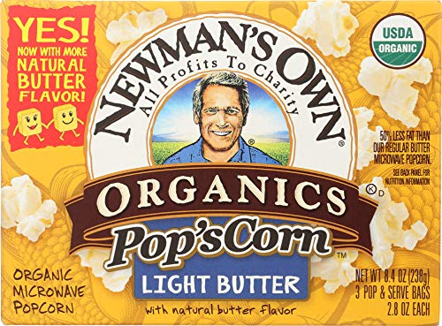 NEWMANS OWN ORGANIC POPCORN MICRO LT BTTR ORG, 8.4 OZ