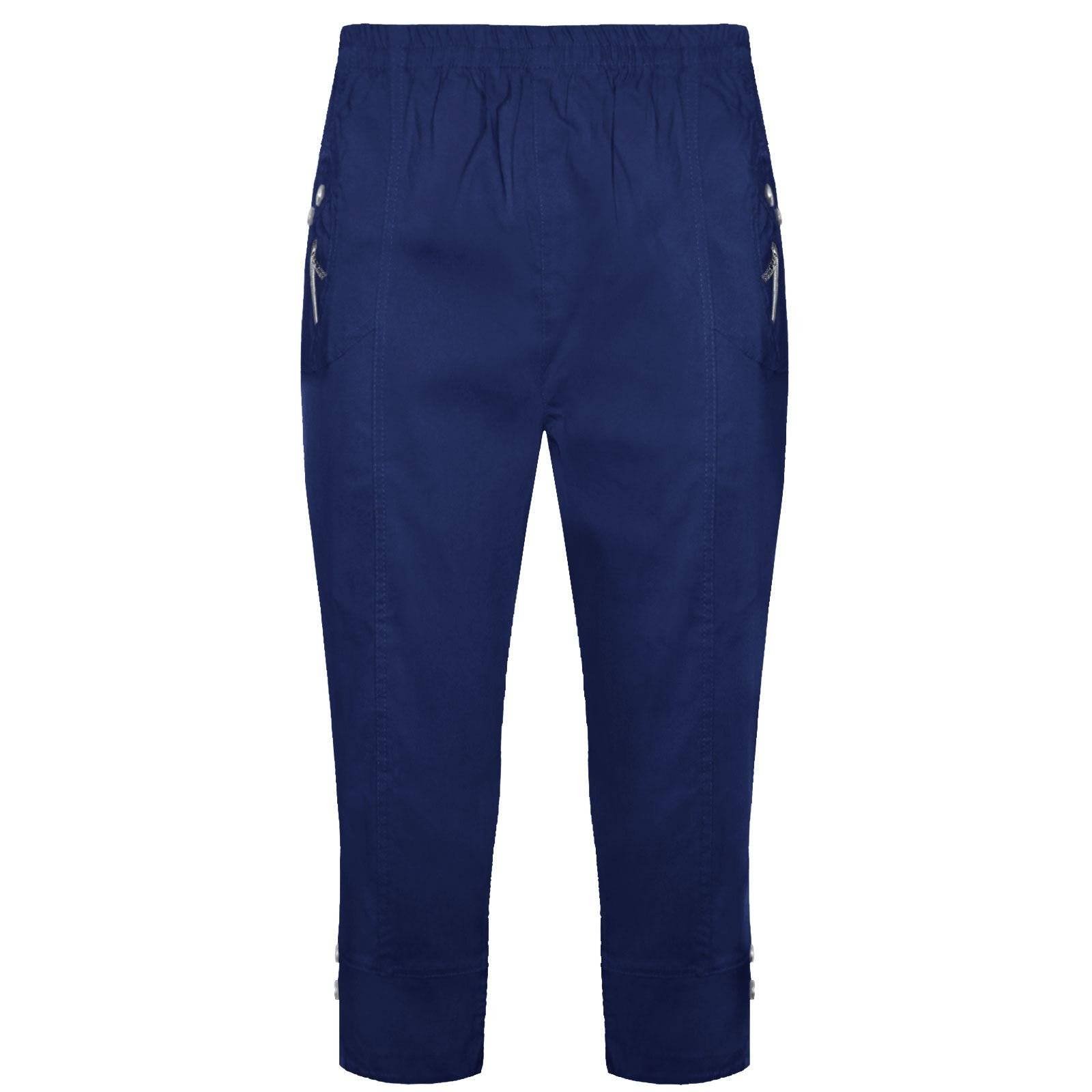 Cherry Berry Capri Three Quarter Trouser 3/4 Pant UK 10-24 (as8, Numeric, Numeric_12, Regular, Regular, Navy)