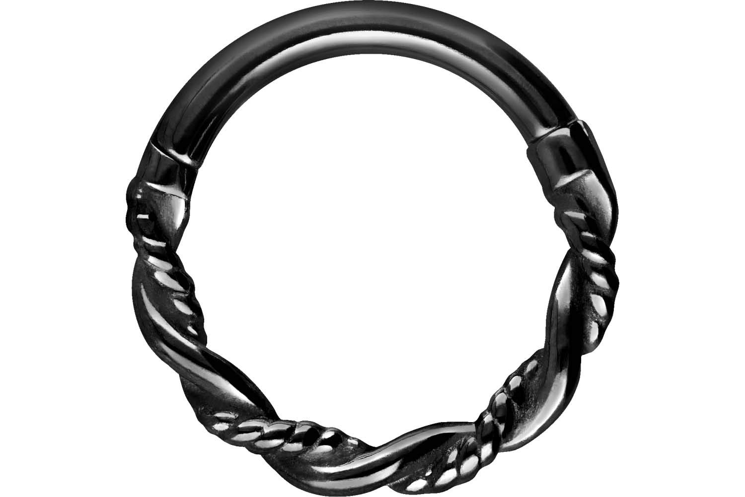 PIERCINGLINEClicker de anillo de segmento de acero quirúrgico | DOBLE GIRO | Piercing Anillo Nariz Tabique Oreja Helix Tragus | Selección de color y tamaño