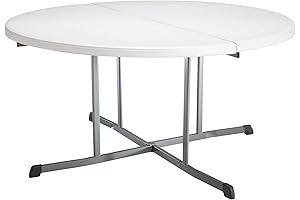 Lifetime 25402 Commercial Round Fold in Half Table, 5 Feet