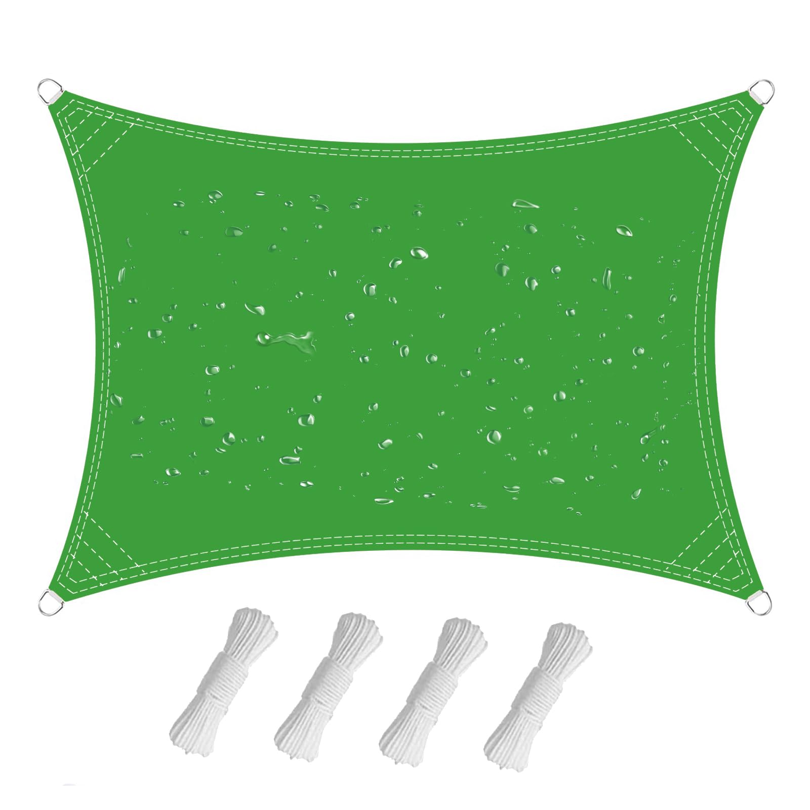 Voile d'ombrage imperméable et anti-déchirure avec cordes incluses