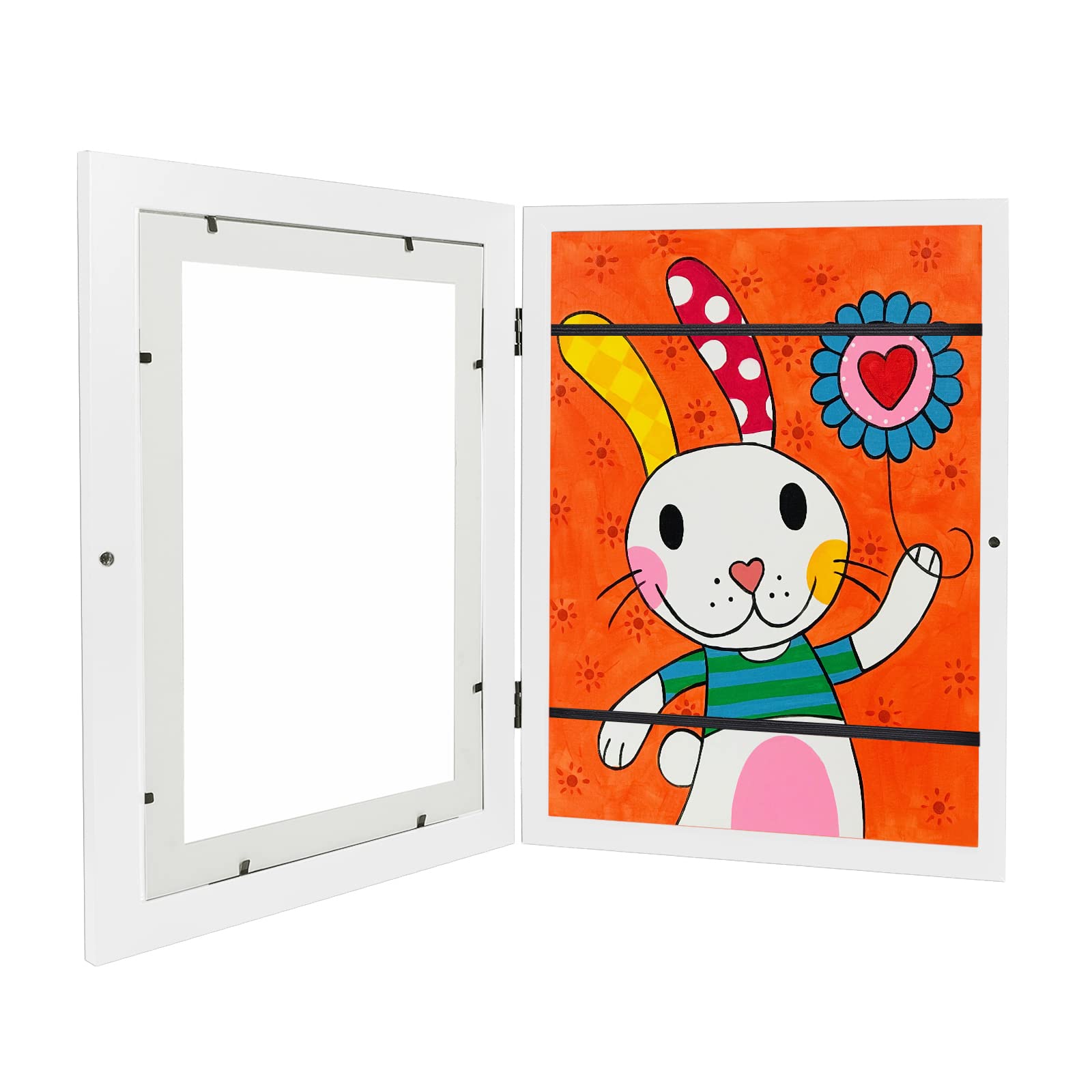 Kids Artwork Display Frame, Kids Art Frames Front Opening, A4 Wooden Picture Frame, Children Projects, Home, Office, Portfolio Storage 3D Picture Display