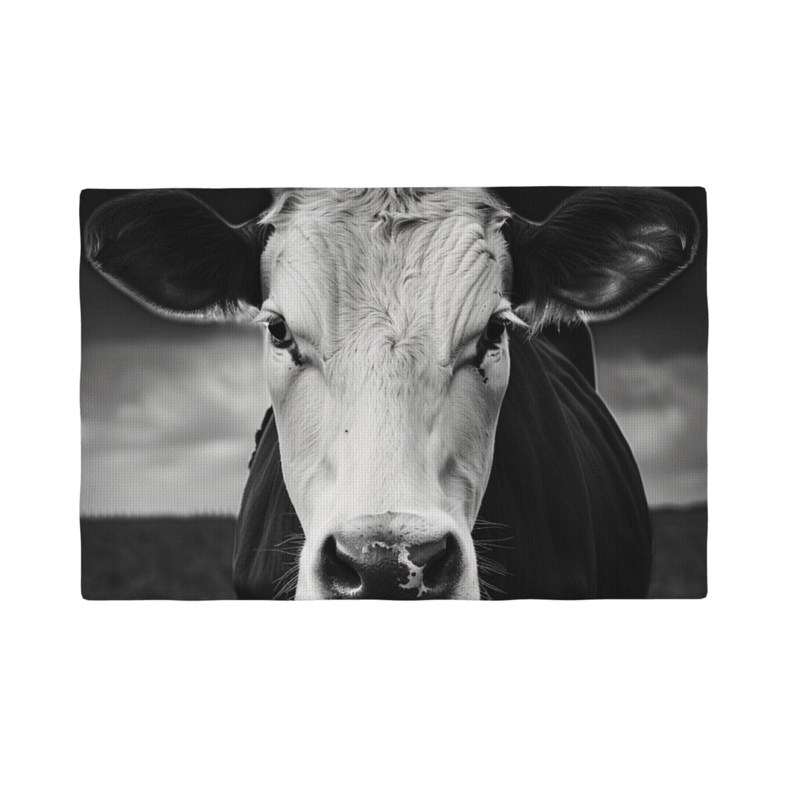 Sets de table lavables motif vache noire et blanche anti tache lot de 6