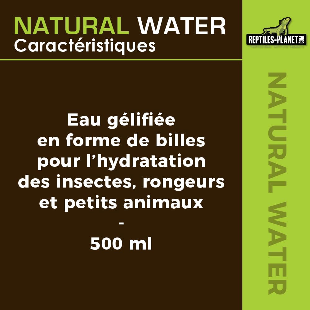 Reptiles Planet - Natural Water - Billes d'Eau Gélifiée - 500 ml