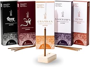 Bamboo-Less Incense Sticks – Luxury Fragrance Collection (Chandan, Oudh, Nagchampa, Devi & Bhairav)