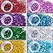 SIQUK 12 Sets Face Gems Glitter Mermaid Face Jewels Crystal Stickers with 8 Boxes Chunky Face Glitter Temporary Tattoos for Festival Rave Carnival Party
