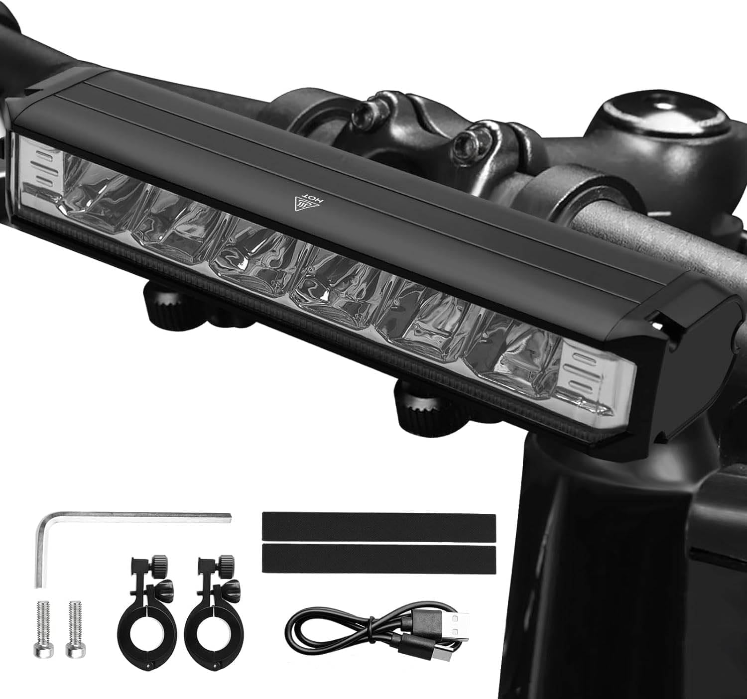 Linist Super Bright Bicycle Light | 1800 Lumen USB Rechargeable Bike Headlight | Aluminum Alloy Front Cycling Light with 4 Modes | IPX4 Waterproof & Durable Bike Headlamp for Road & Mountain Biking