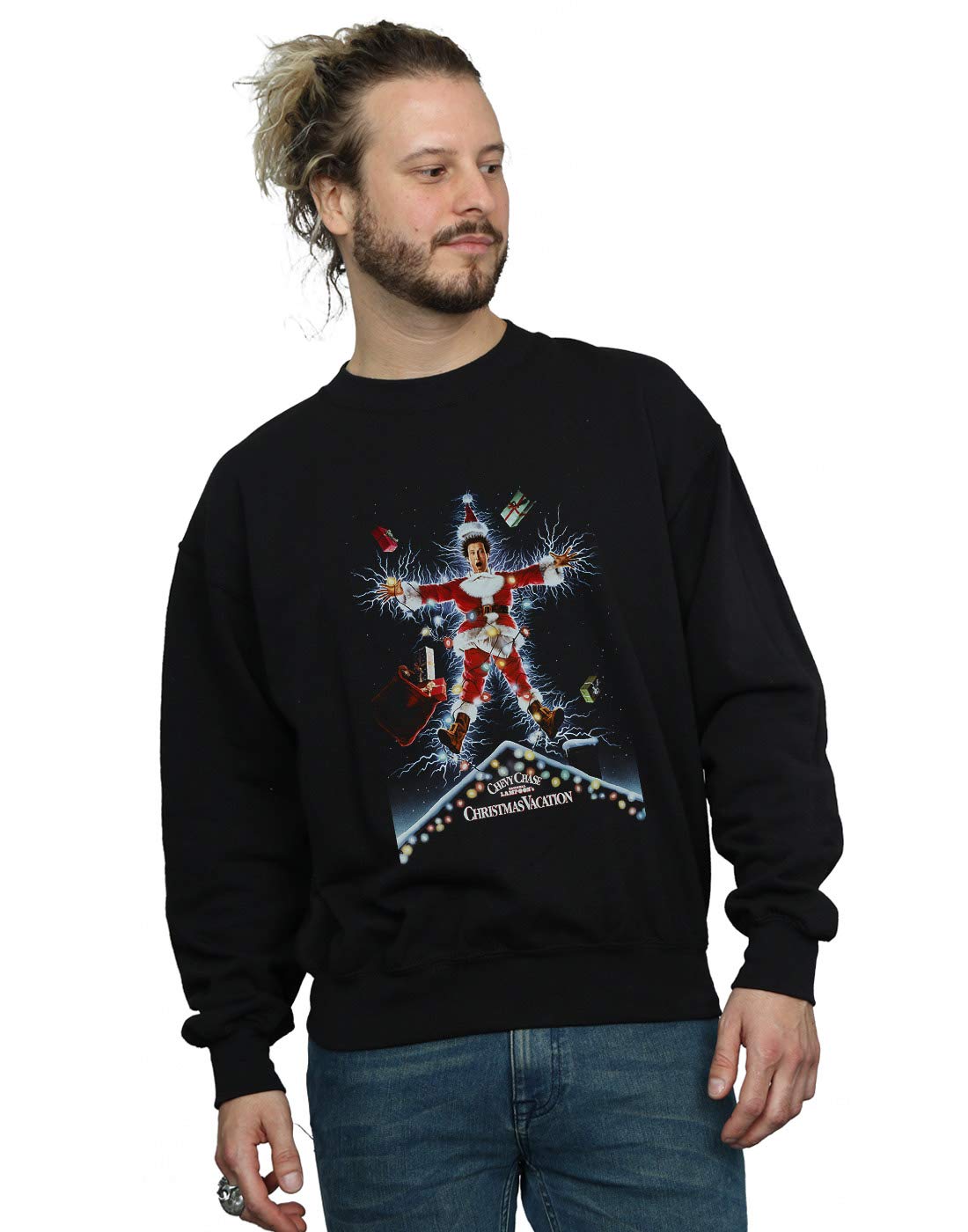 Absolute Cult National Lampoon's Christmas Vacation Men's Poster Sweatshirt Black Small