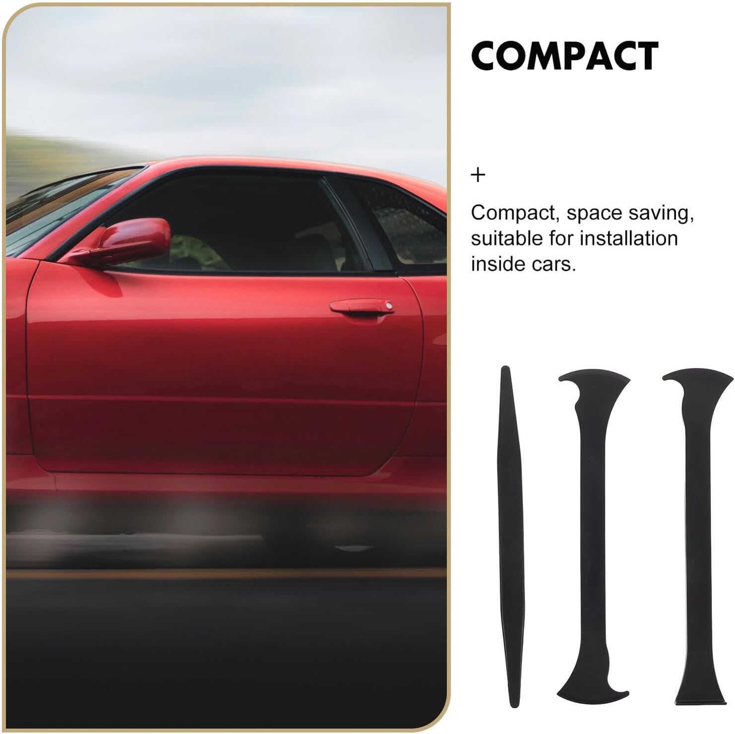 Alasum Car Wrap Tool Kit 3pcs Vinyl Squeegee Applicator Set with Edge Trimming Scrapers for Vehicle Wraps and Window Tint Installation, Plastic Car Film Application Tools for Auto