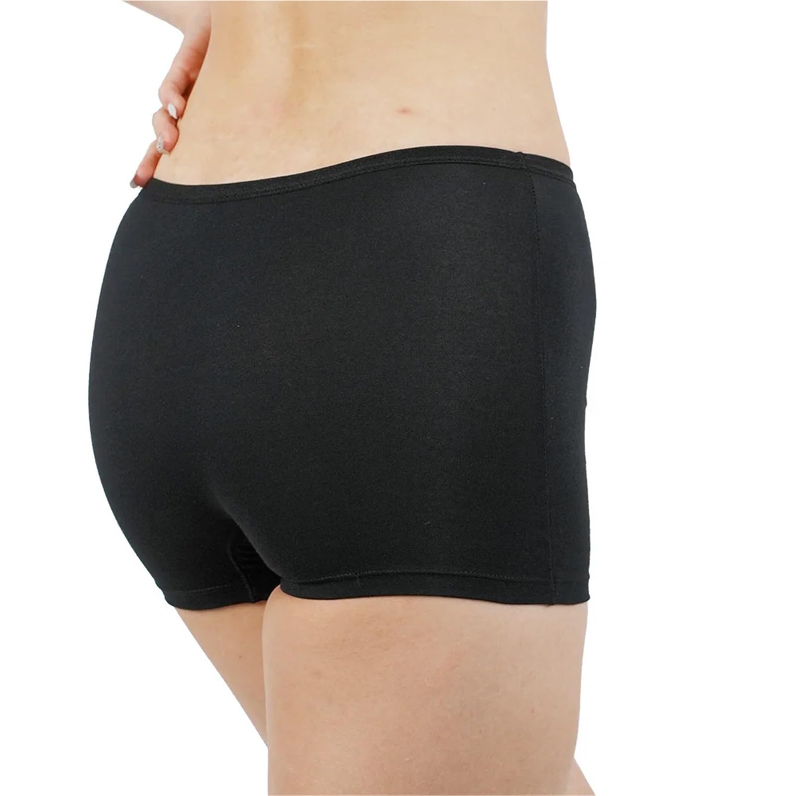 Lot de 3 Culottes de sécurité d'été for Femmes, sous-vêtements en Coton, caleçons Boxeurs sans Couture, Lingerie Convient pour Le Bottoming, Le Yoga, Le Cyclisme(BlackBeigeLightPink,3_6XL)