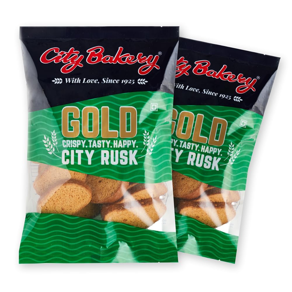 City Bakery Gold Rusk | Crispy & Crunchy | Perfect for Tea Time Snack - 180g Each (Pack of 2) (B0D3X6RGC8) Amazon Price History, Amazon Price Tracker